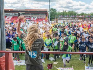 'The Great Get Together' - Kim Leadbeater (sister of Jo Cox MP) inspiring the youth. Credit Nathan Towers.